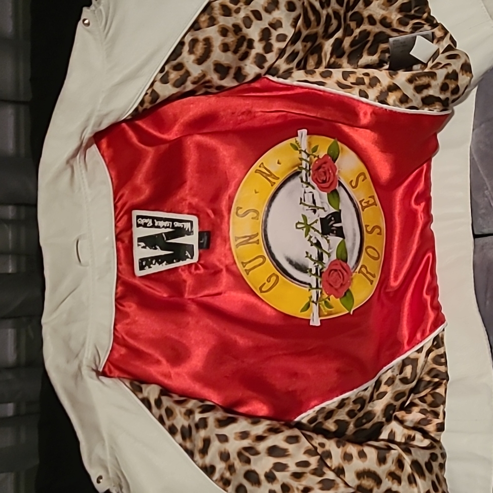 Womens Distressed white leather jacket - Picture 2 of 4